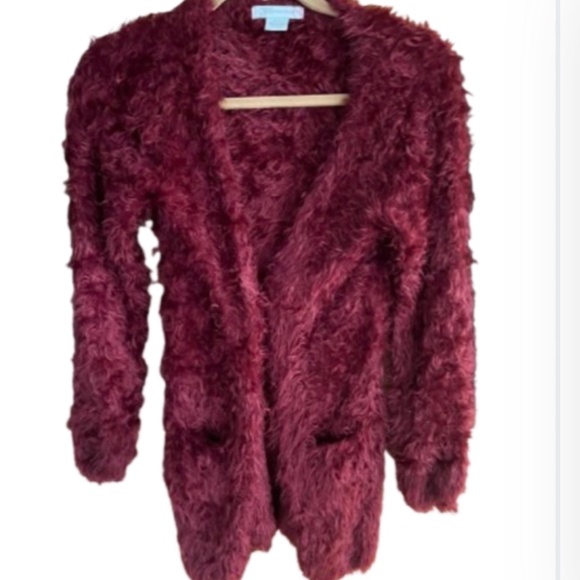 Long Fuzzy Cardigan Sweater soft and luxurious sz small generous fit - Picture 2 of 9